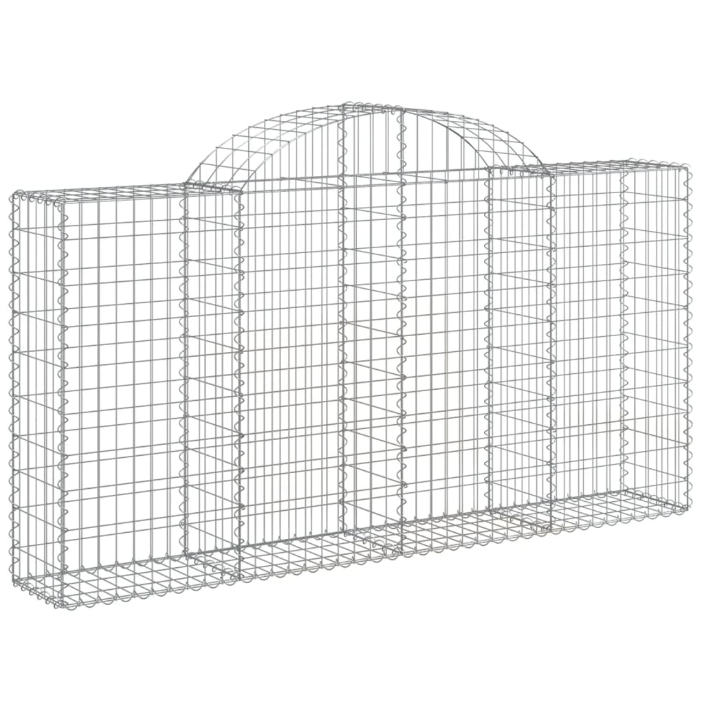 Klenuté gabionové koše 6 ks 200x30x100/120cm pozinkované železo