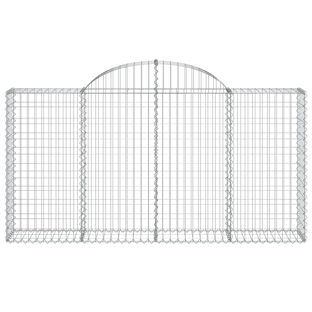 Klenuté gabionové koše 6 ks 200x30x100/120cm pozinkované železo
