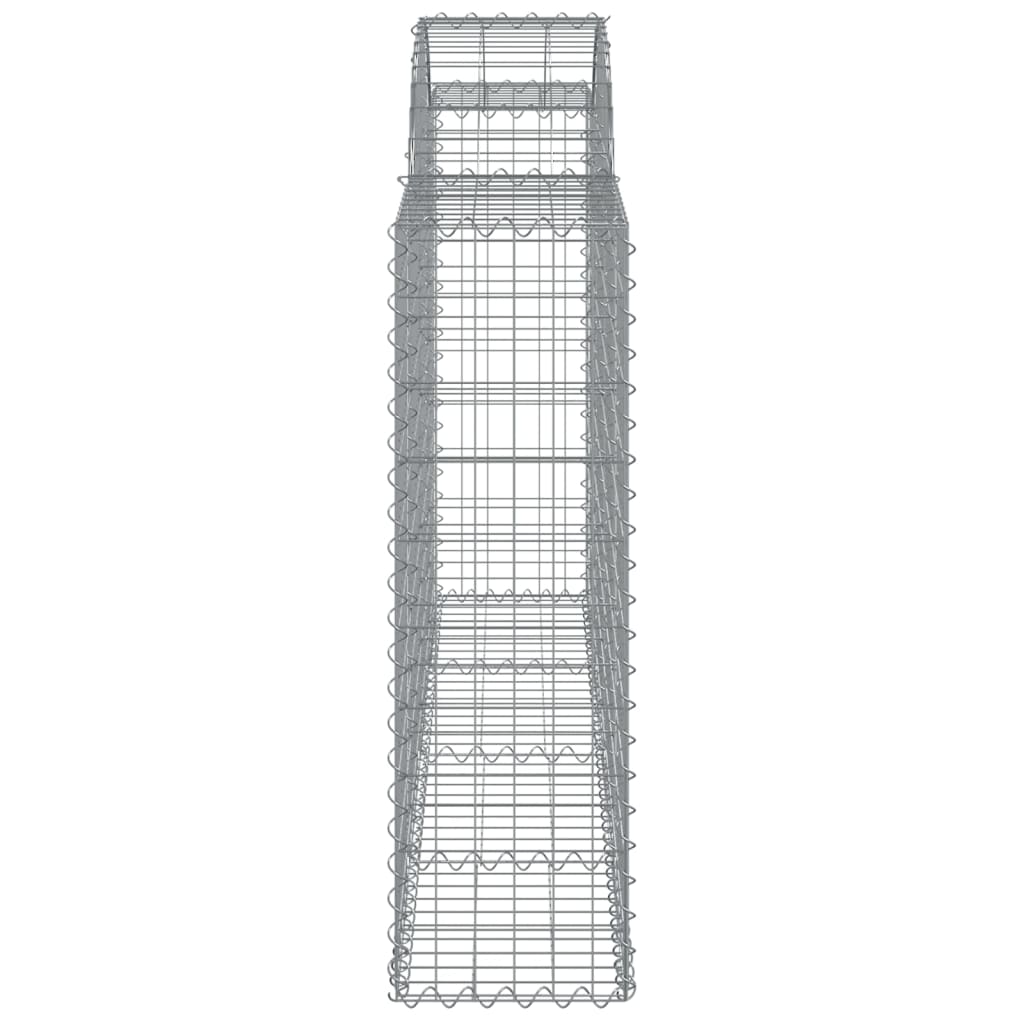 Klenuté gabionové koše 6 ks 200x30x100/120cm pozinkované železo