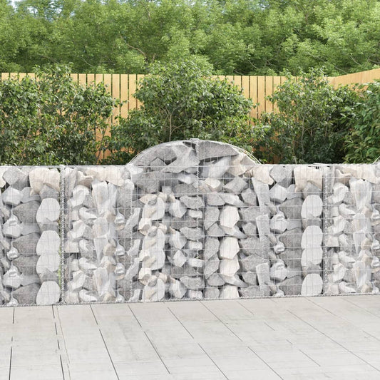Klenuté gabionové koše 6 ks 200x30x100/120cm pozinkované železo