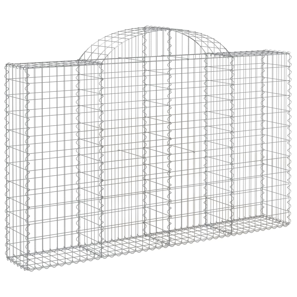 Klenuté gabionové koše 4 ks 200x30x120/140cm pozinkované železo