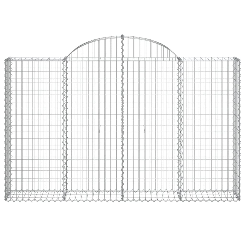 Klenuté gabionové koše 5 ks 200x30x120/140cm pozinkované železo