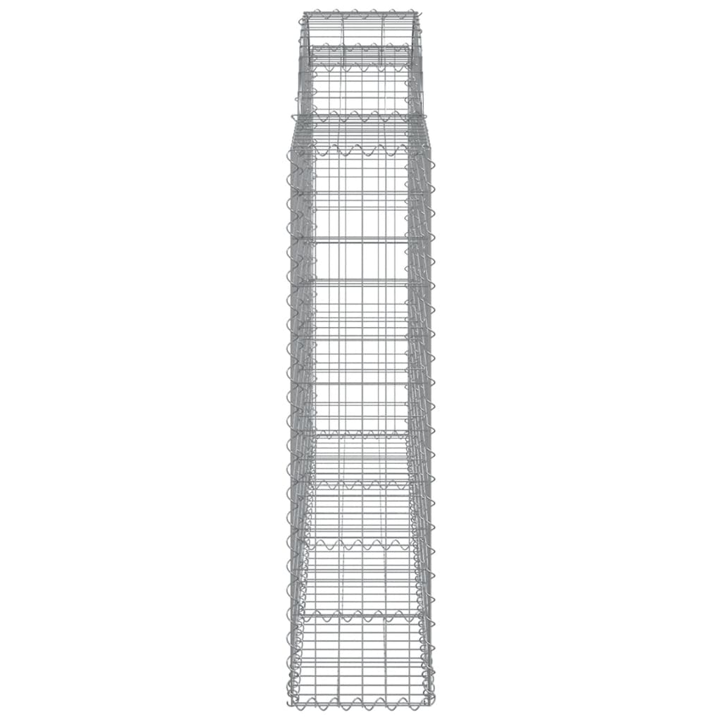 Klenuté gabionové koše 5 ks 200x30x120/140cm pozinkované železo