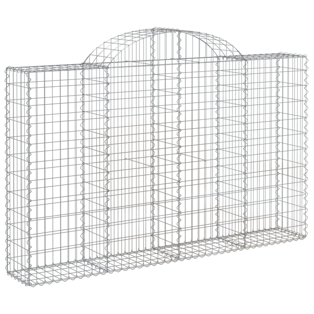 Klenuté gabionové koše 6 ks 200x30x120/140cm pozinkované železo