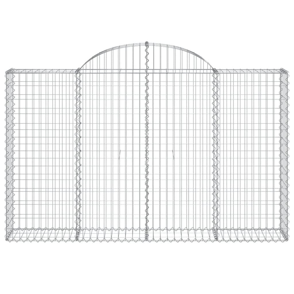 Klenuté gabionové koše 6 ks 200x30x120/140cm pozinkované železo