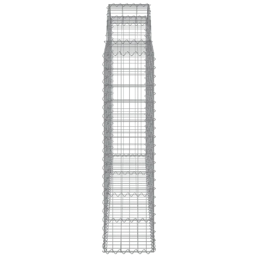 Klenuté gabionové koše 6 ks 200x30x120/140cm pozinkované železo