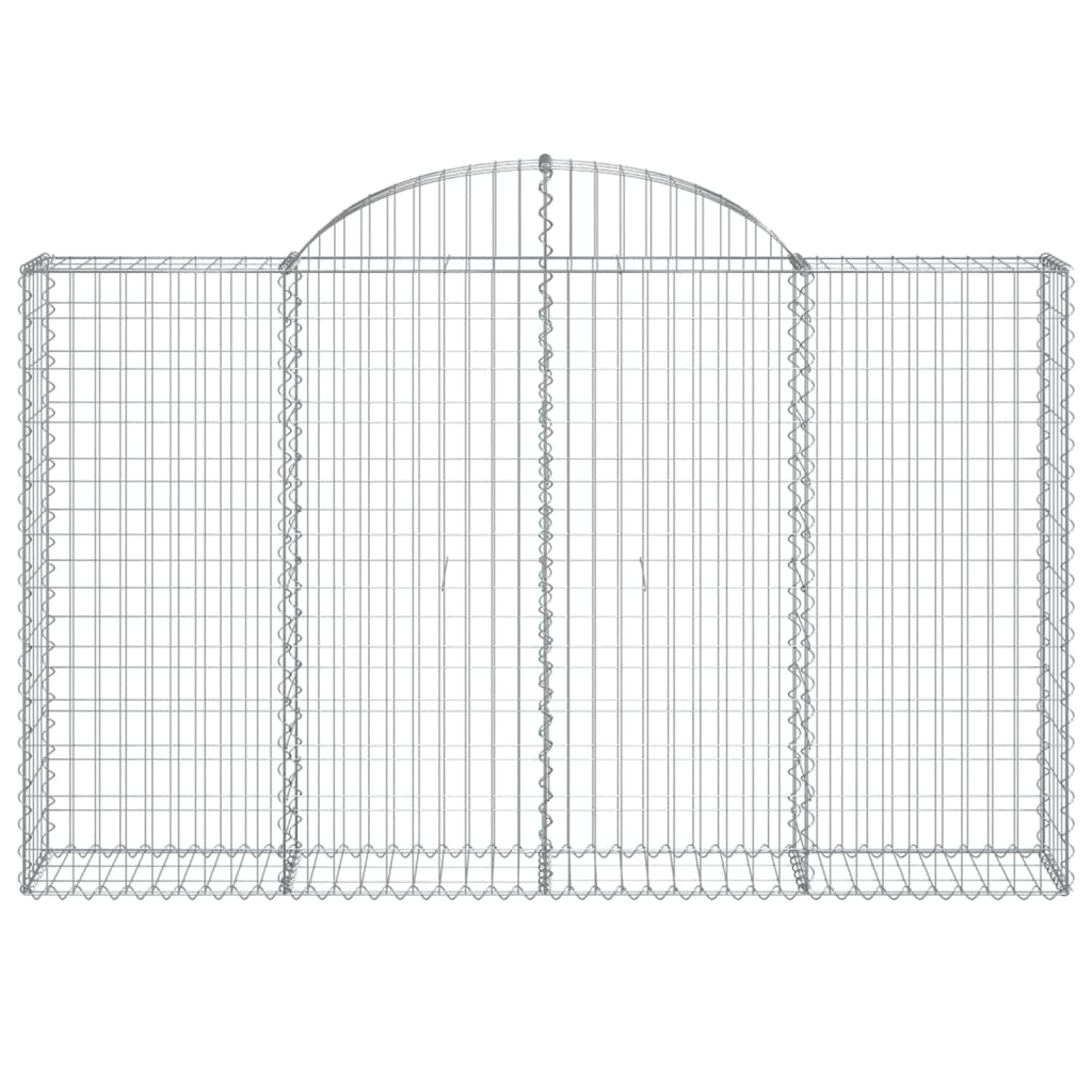 Klenuté gabionové koše 7 ks 200x30x120/140cm pozinkované železo
