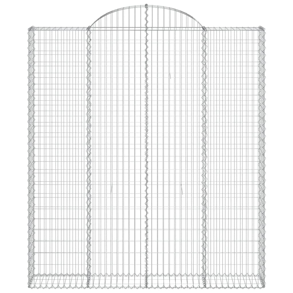Klenuté gabionové koše 3 ks 200x30x220/240cm pozinkované železo