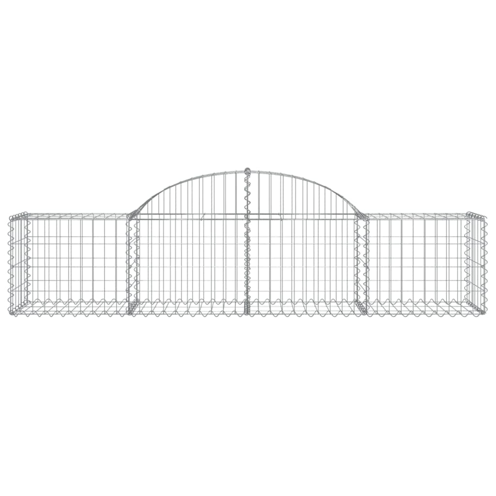Klenuté gabionové koše 3 ks 200x50x40/60 cm pozinkované železo