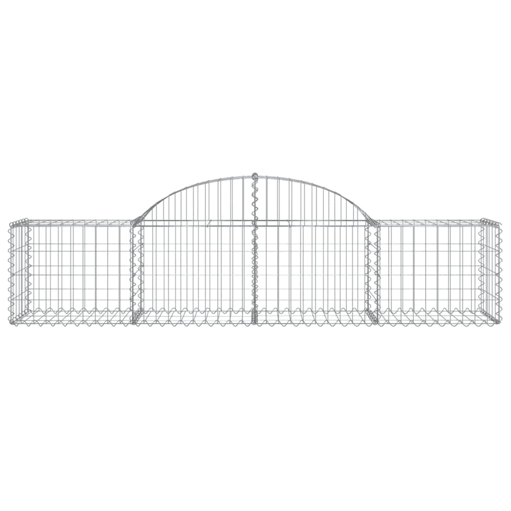 Klenuté gabionové koše 4 ks 200x50x40/60 cm pozinkované železo