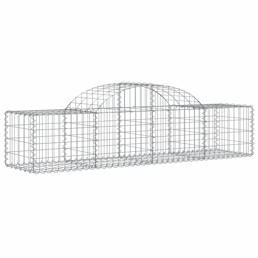 Klenuté gabionové koše 5 ks 200x50x40/60 cm pozinkované železo
