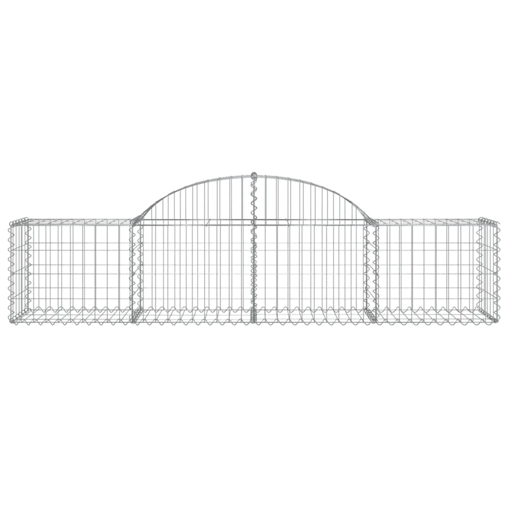 Klenuté gabionové koše 5 ks 200x50x40/60 cm pozinkované železo