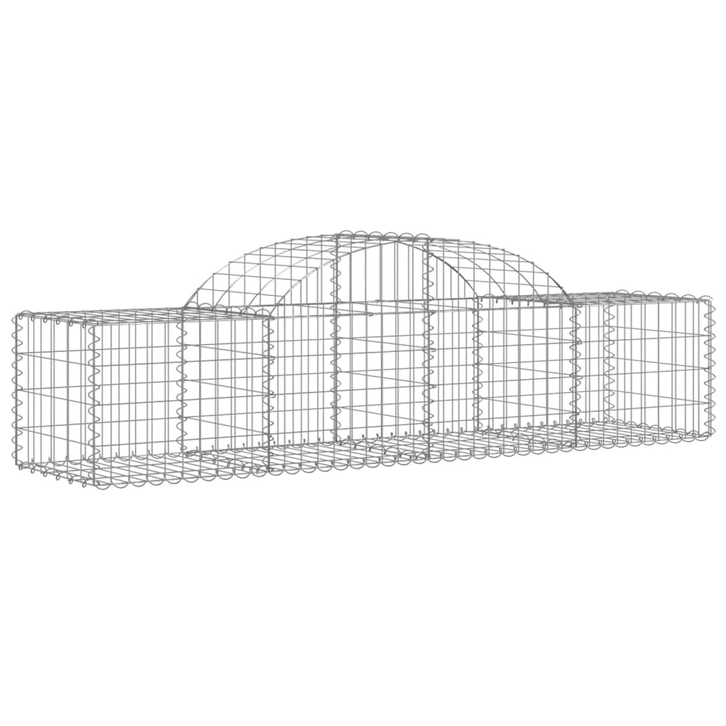 Klenuté gabionové koše 6 ks 200x50x40/60 cm pozinkované železo