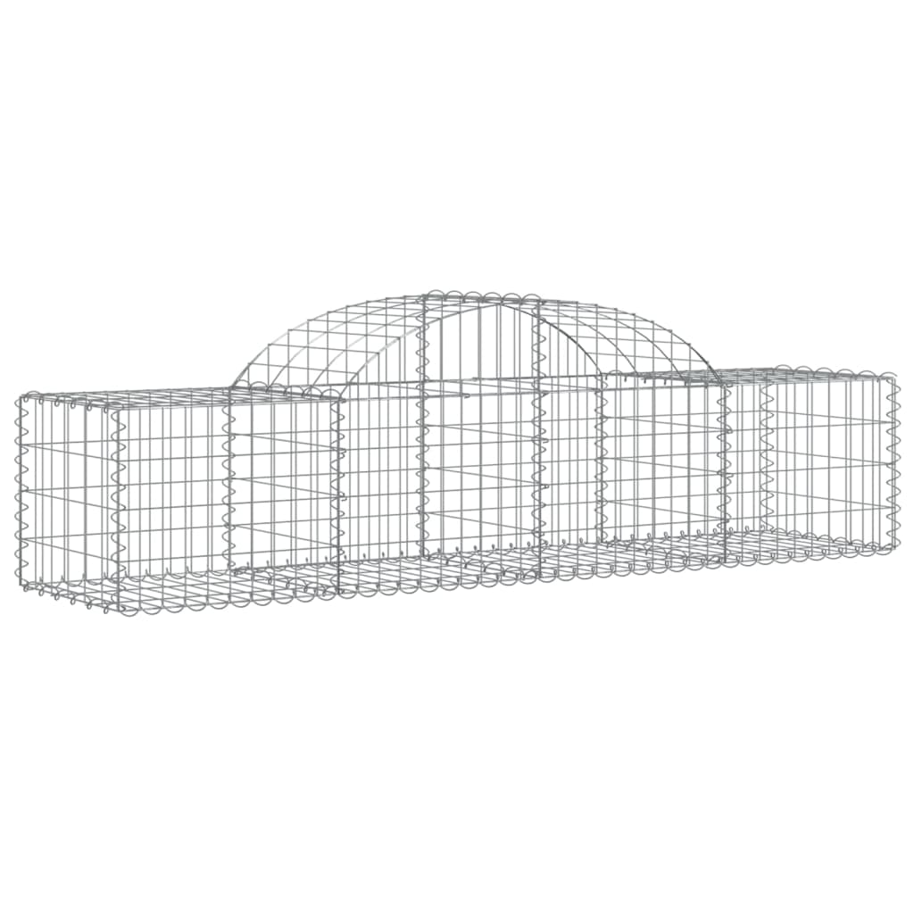 Klenuté gabionové koše 8 ks 200x50x40/60 cm pozinkované železo