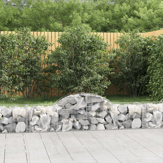 Klenuté gabionové koše 8 ks 200x50x40/60 cm pozinkované železo