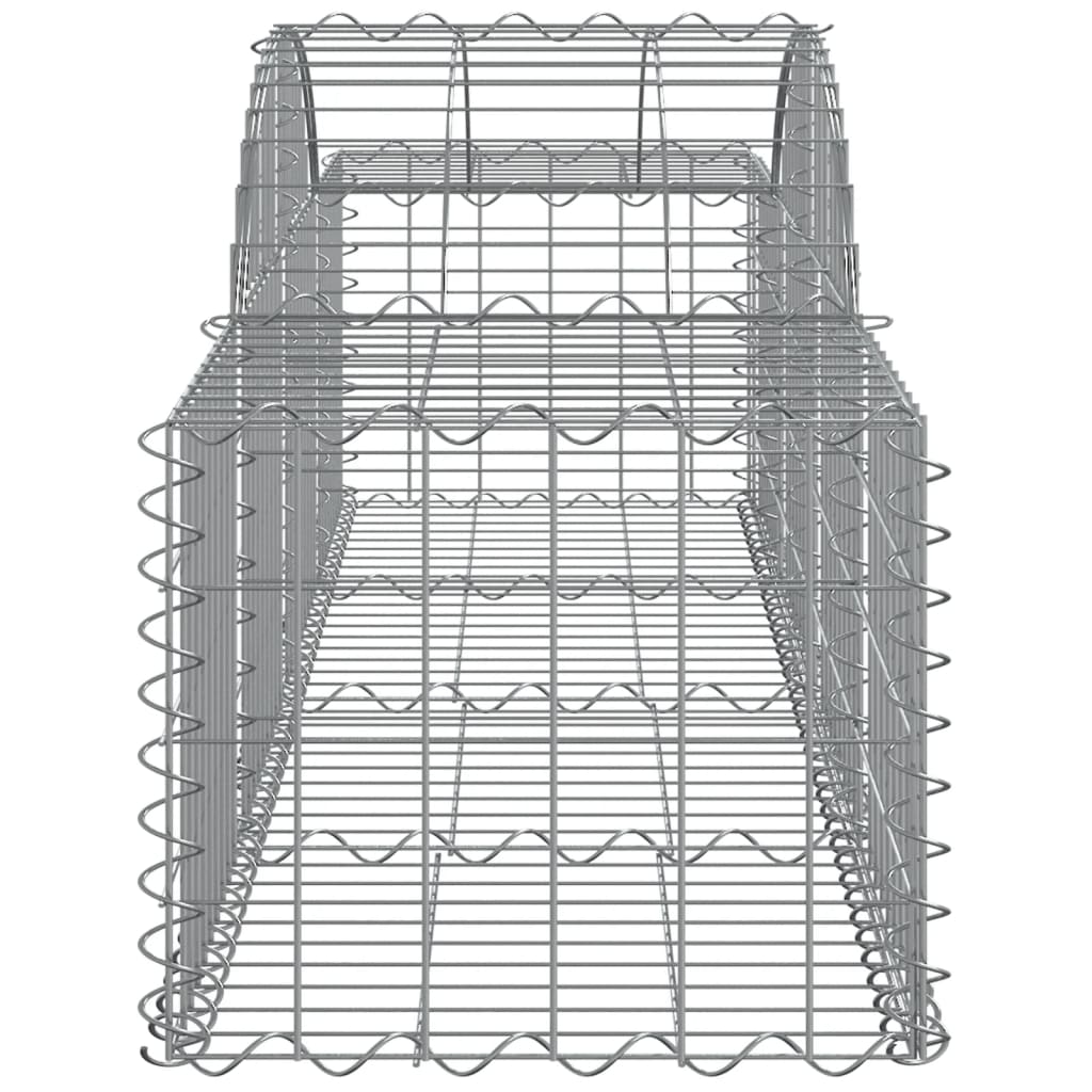 Klenuté gabionové koše 9 ks 200x50x40/60 cm pozinkované železo