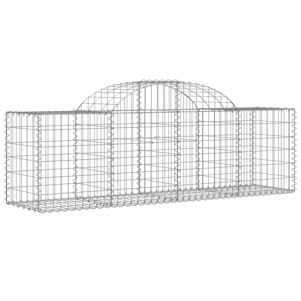 Klenuté gabionové koše 2 ks 200x50x60/80 cm pozinkované železo