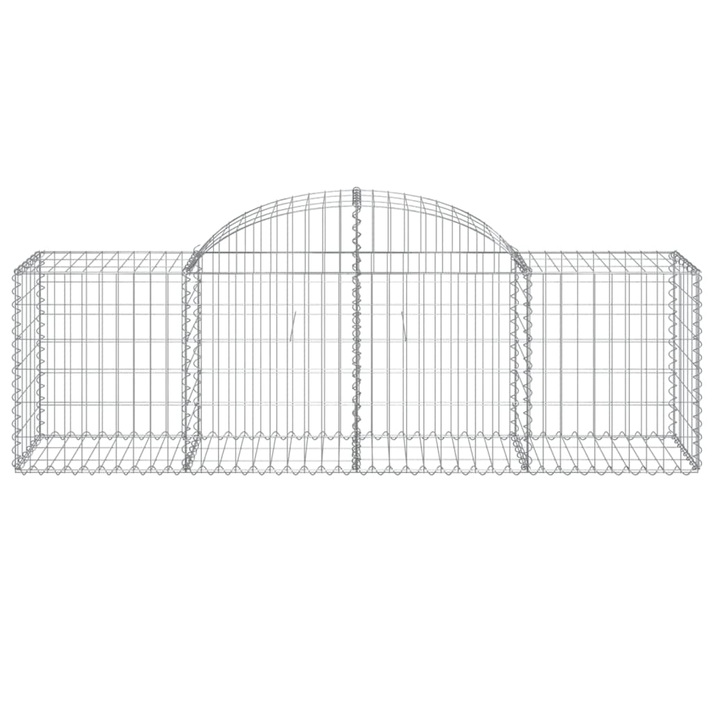 Klenuté gabionové koše 5 ks 200x50x60/80 cm pozinkované železo