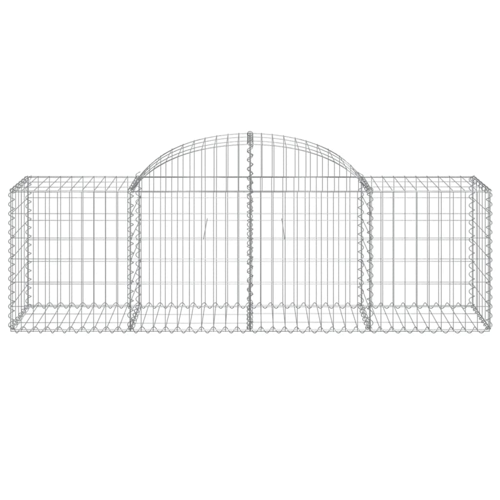 Klenuté gabionové koše 8 ks 200x50x60/80 cm pozinkované železo