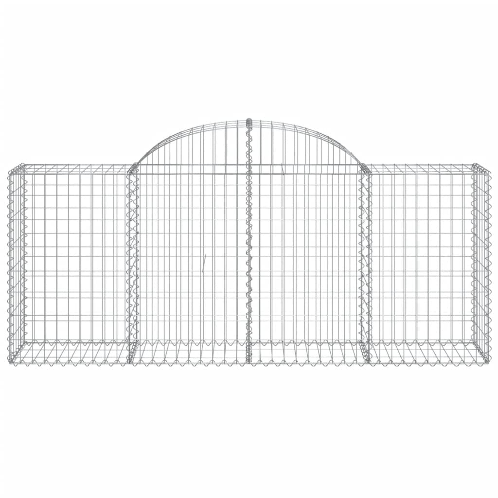 Klenuté gabionové koše 4 ks 200x50x80/100 cm pozinkované železo