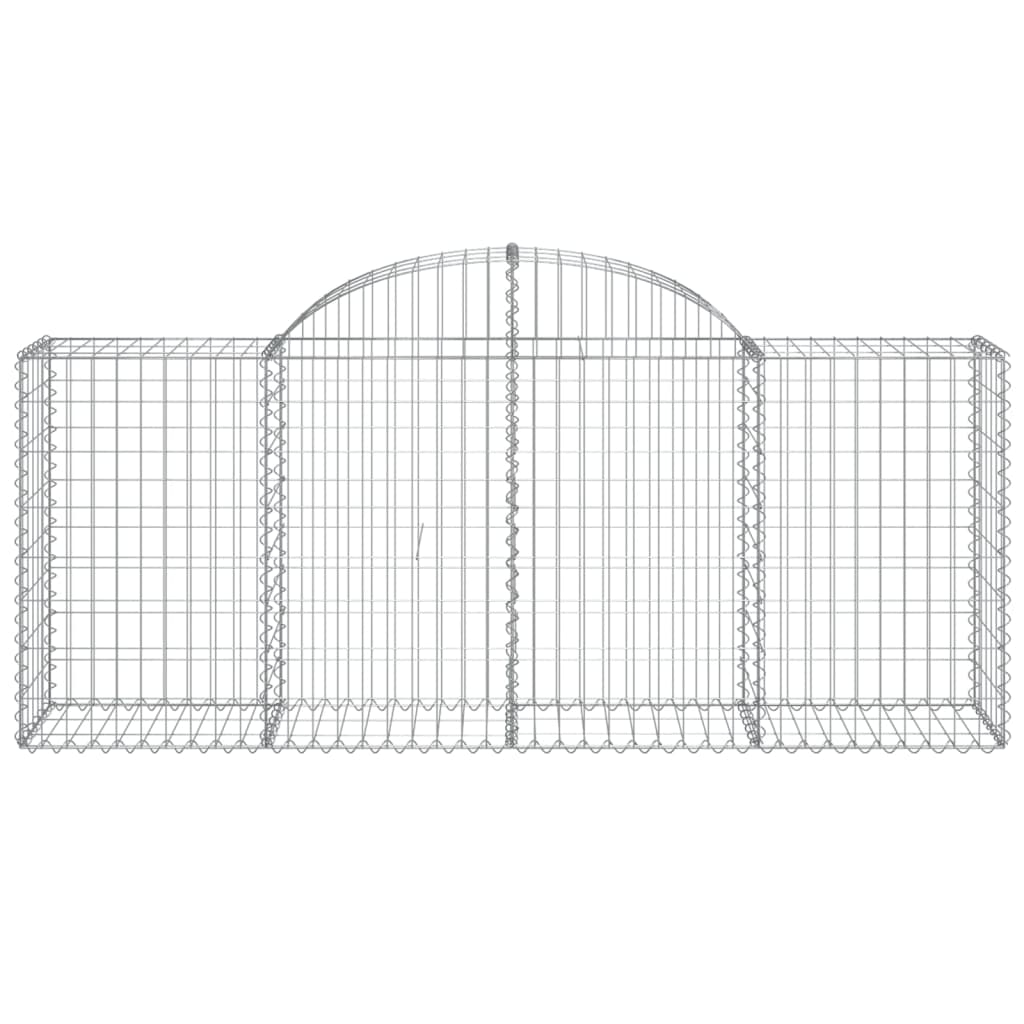 Klenuté gabionové koše 5 ks 200x50x80/100 cm pozinkované železo