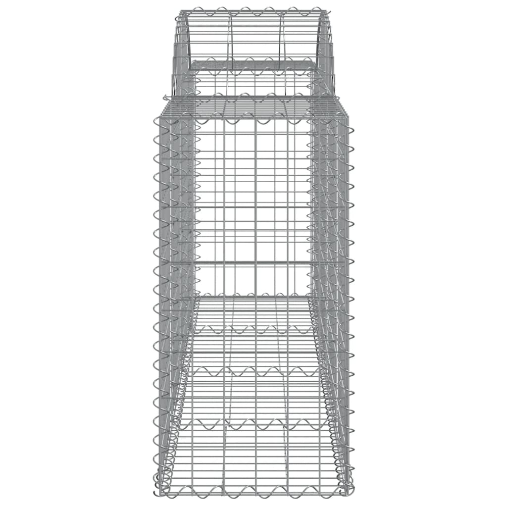 Klenuté gabionové koše 7 ks 200x50x80/100 cm pozinkované železo