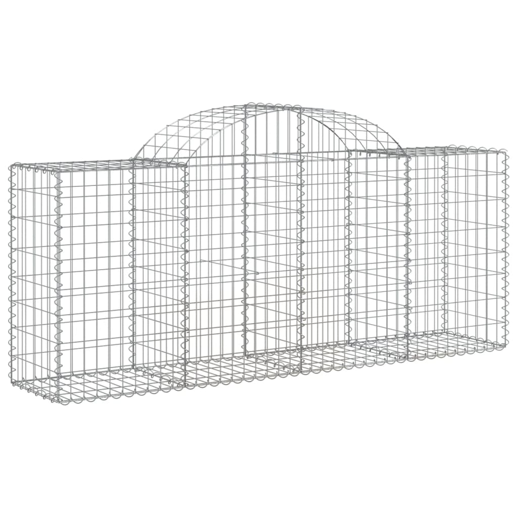 Klenuté gabionové koše 8 ks 200x50x80/100 cm pozinkované železo