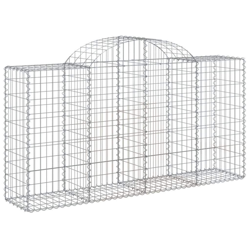 Klenuté gabionové koše 3 ks 200x50x100/120cm pozinkované železo