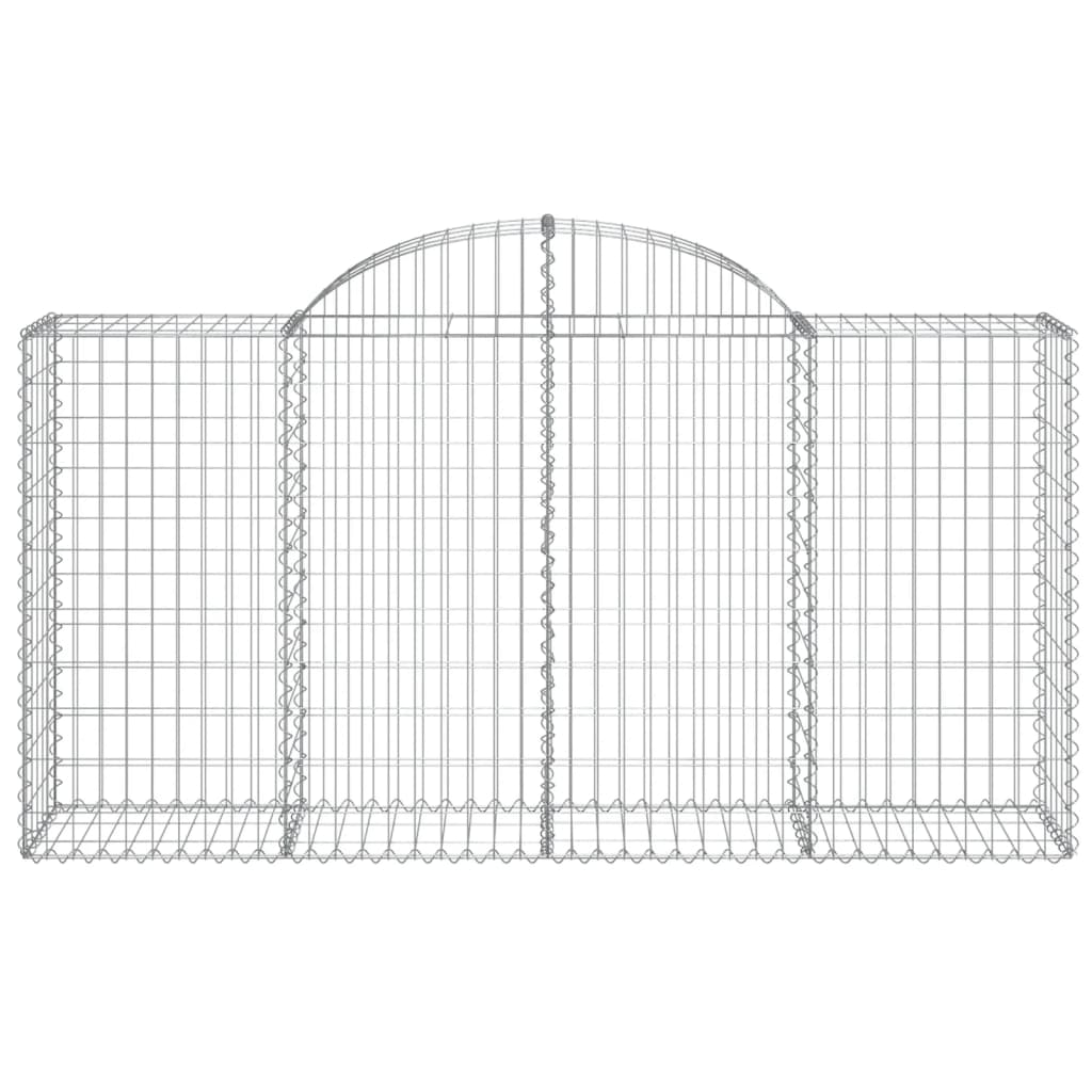 Klenuté gabionové koše 3 ks 200x50x100/120cm pozinkované železo