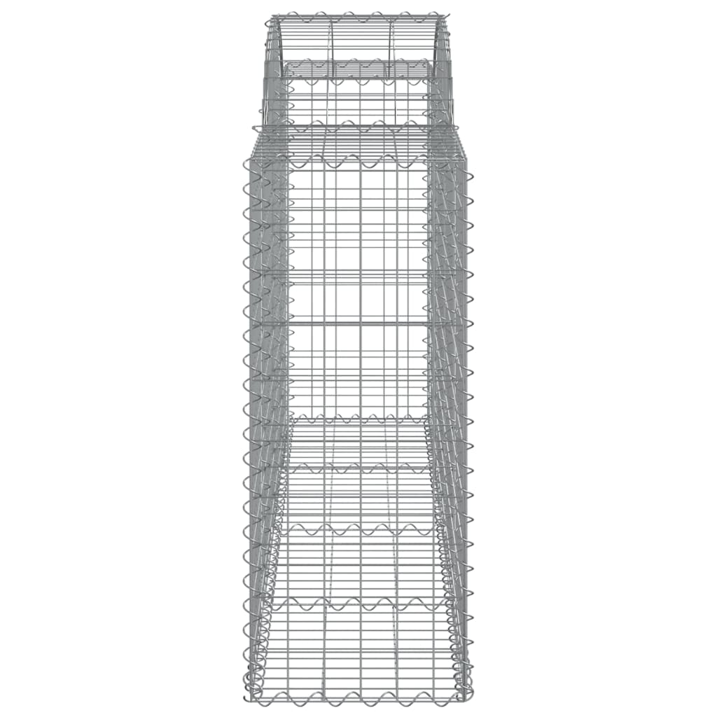 Klenuté gabionové koše 3 ks 200x50x100/120cm pozinkované železo