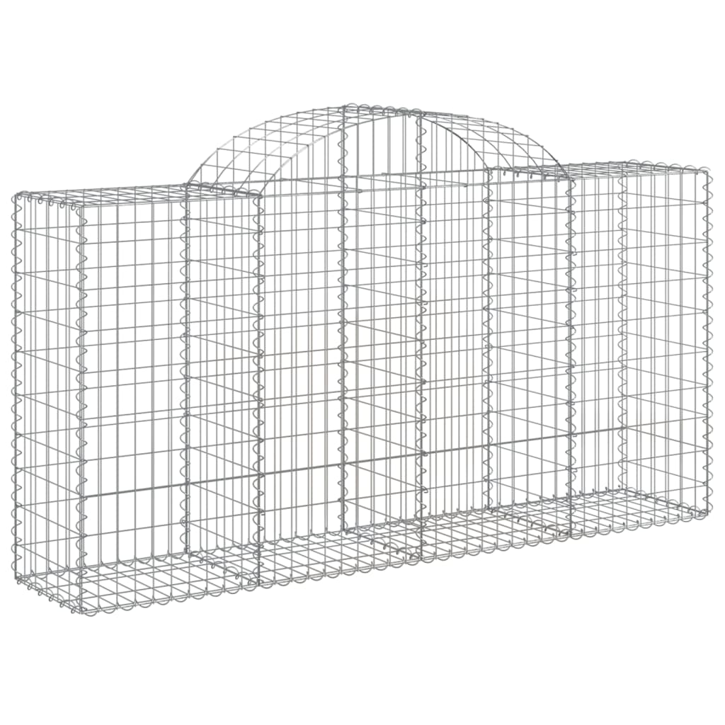 Klenuté gabionové koše 4 ks 200x50x100/120cm pozinkované železo