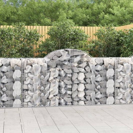 Klenuté gabionové koše 4 ks 200x50x100/120cm pozinkované železo