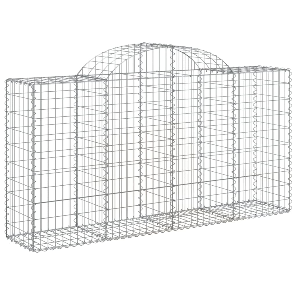 Klenuté gabionové koše 7 ks 200x50x100/120cm pozinkované železo