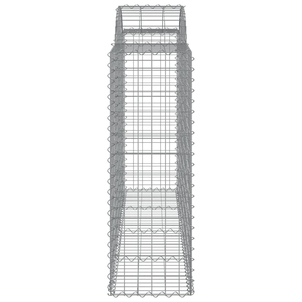 Klenuté gabionové koše 2 ks 200x50x120/140cm pozinkované železo