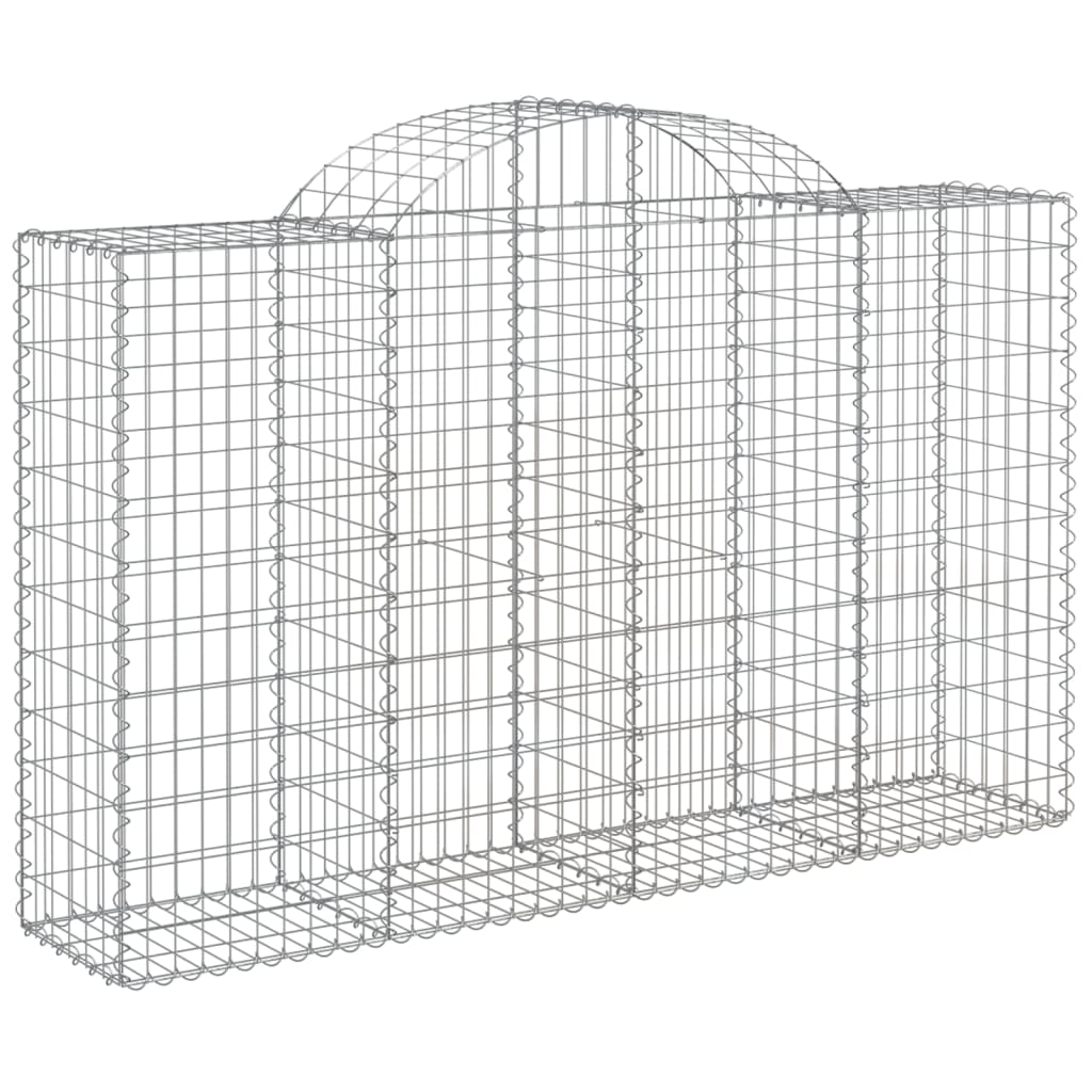 Klenuté gabionové koše 3 ks 200x50x120/140cm pozinkované železo