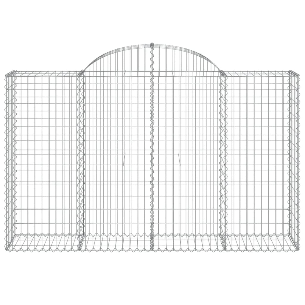Klenuté gabionové koše 4 ks 200x50x120/140cm pozinkované železo