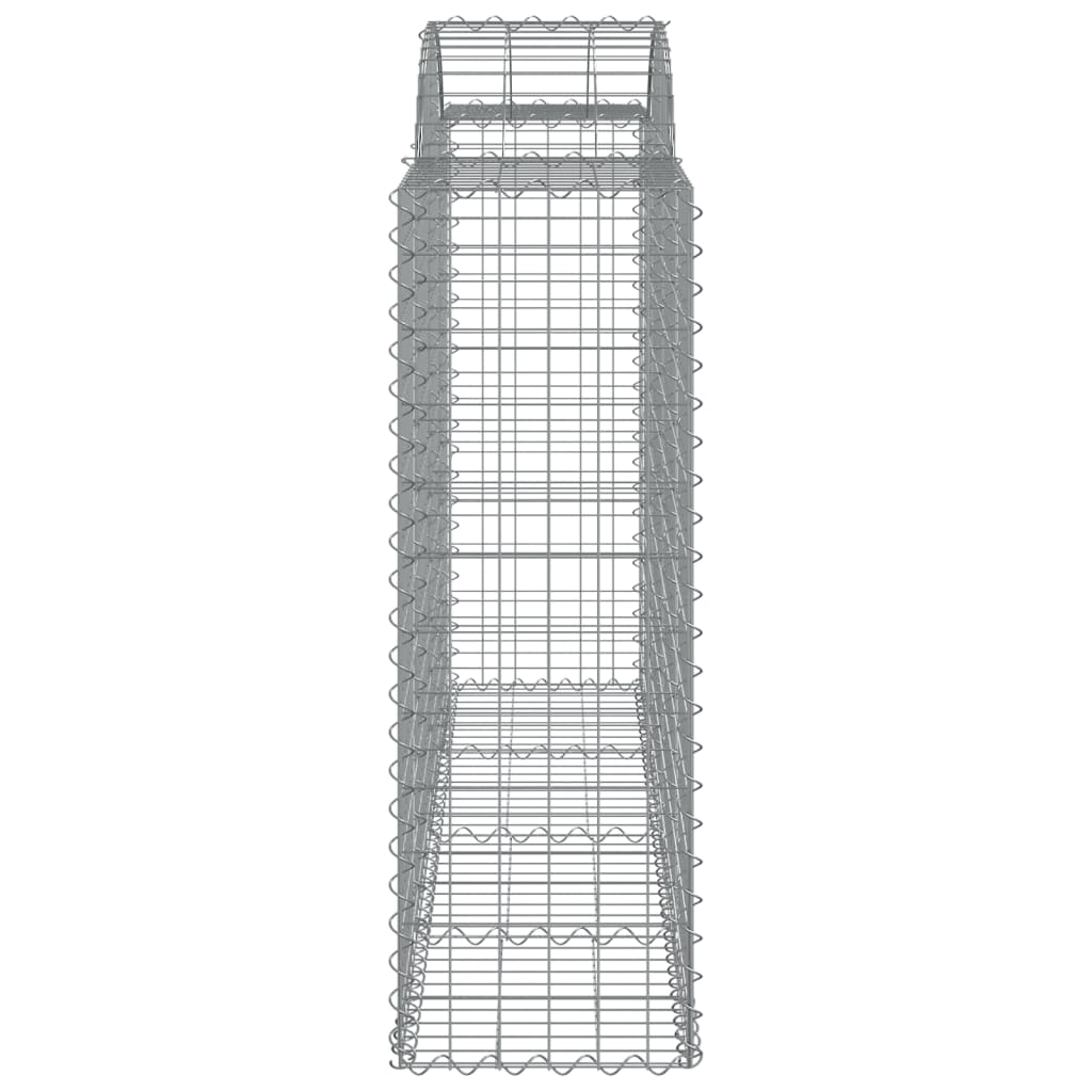 Klenuté gabionové koše 4 ks 200x50x120/140cm pozinkované železo