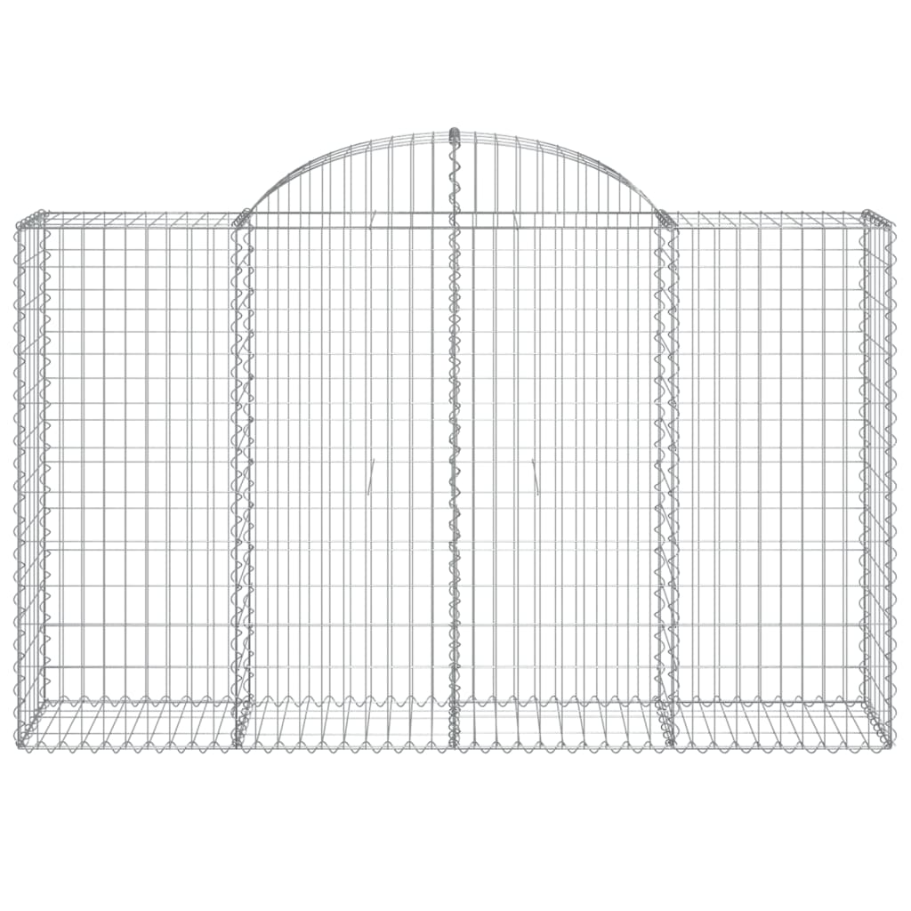 Klenuté gabionové koše 5 ks 200x50x120/140cm pozinkované železo