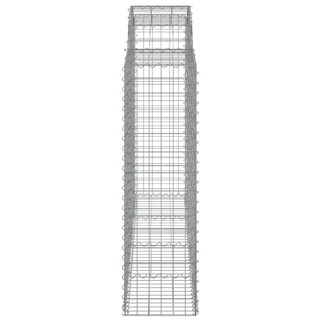Klenuté gabionové koše 2 ks 200x50x140/160cm pozinkované železo