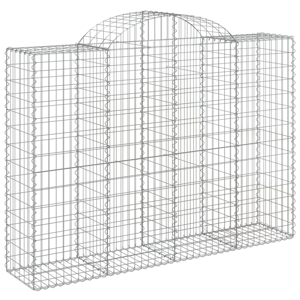 Klenuté gabionové koše 3 ks 200x50x140/160cm pozinkované železo