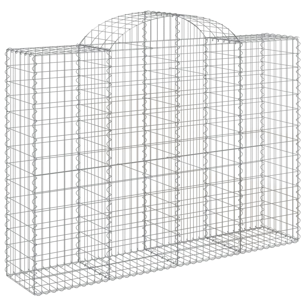 Klenuté gabionové koše 5 ks 200x50x140/160cm pozinkované železo