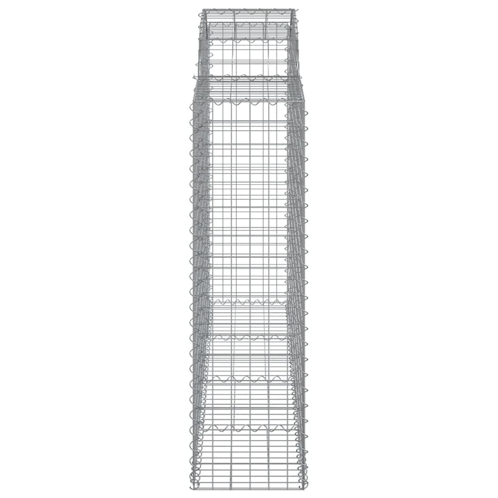 Klenuté gabionové koše 5 ks 200x50x140/160cm pozinkované železo