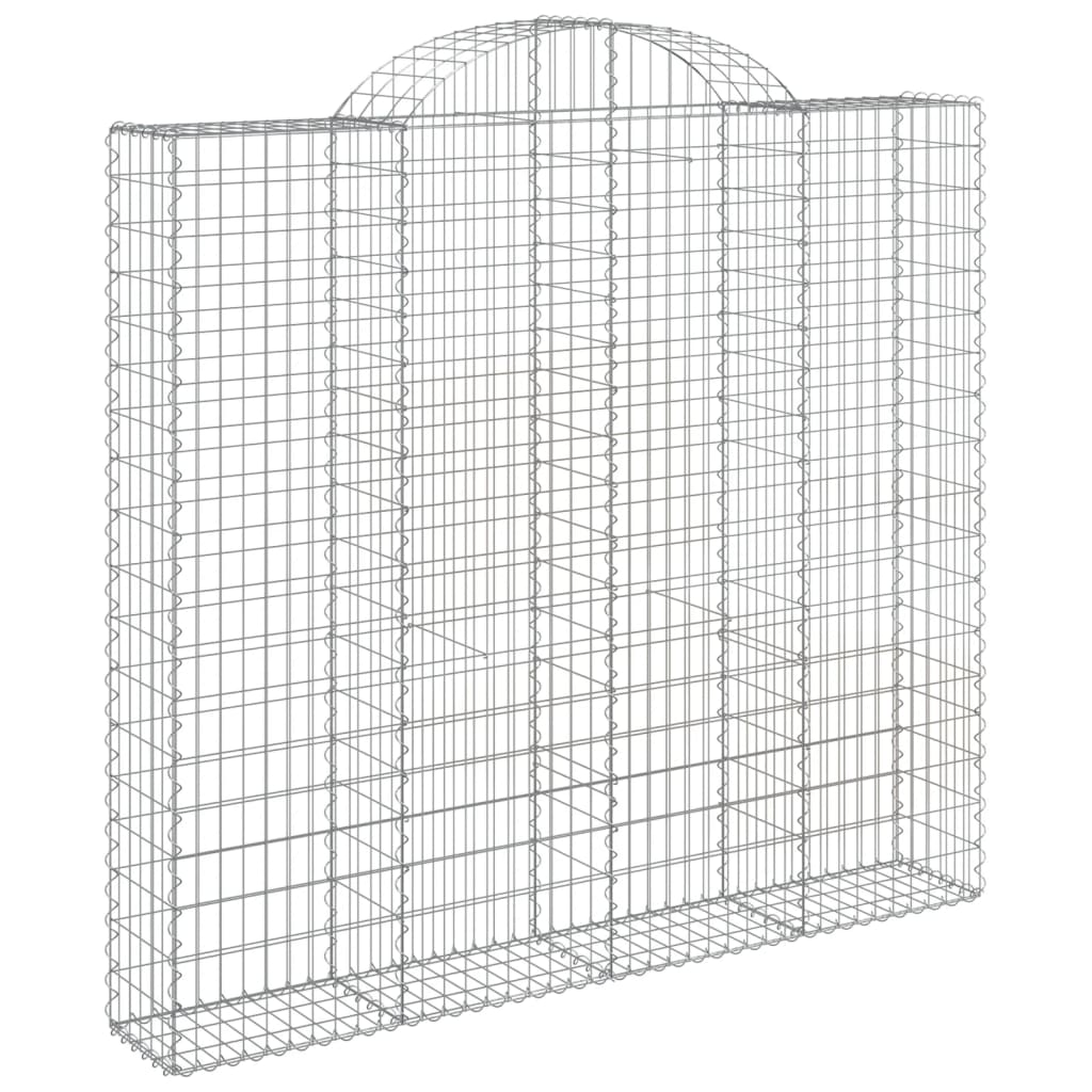 Klenuté gabionové koše 3 ks 200x50x180/200cm pozinkované železo