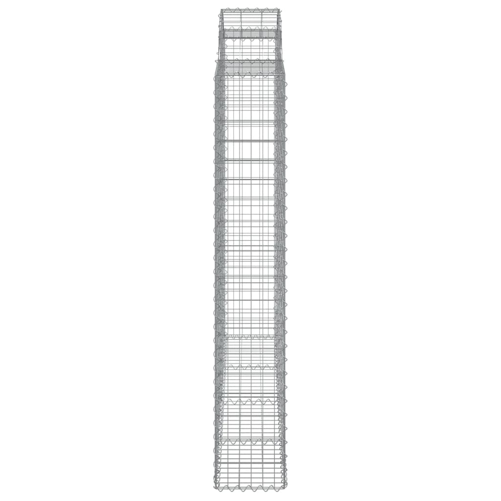 Klenuté gabionové koše 3 ks 200x50x180/200cm pozinkované železo