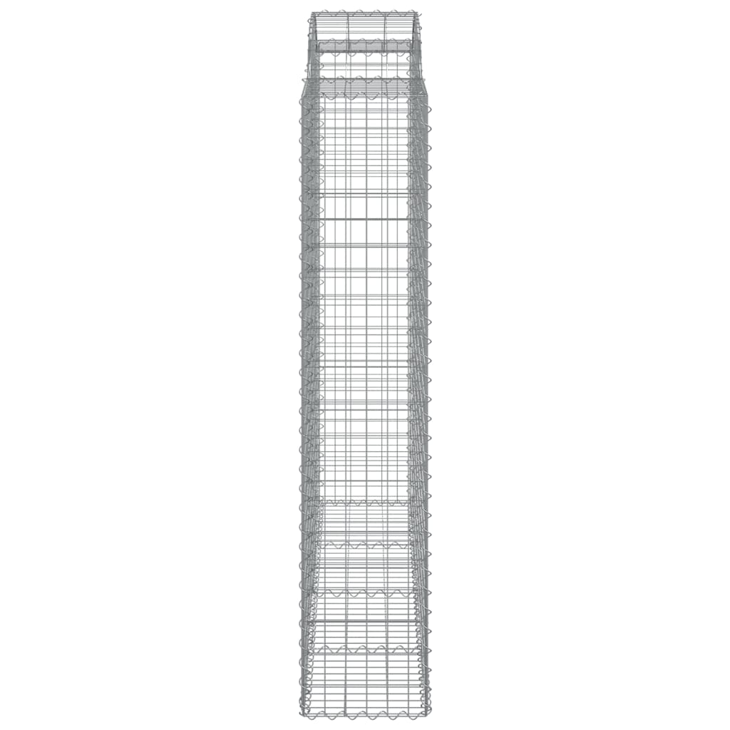 Klenuté gabionové koše 2 ks 200x50x200/220cm pozinkované železo