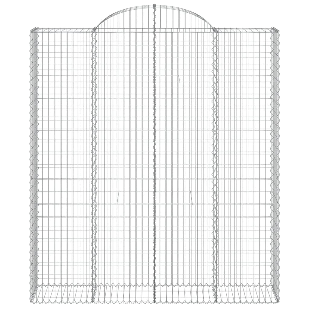 Klenuté gabionové koše 3 ks 200x50x220/240cm pozinkované železo