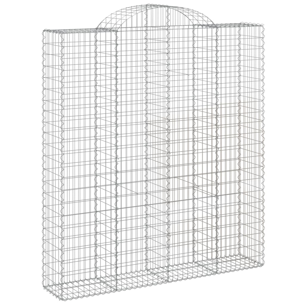 Klenuté gabionové koše 4 ks 200x50x220/240cm pozinkované železo
