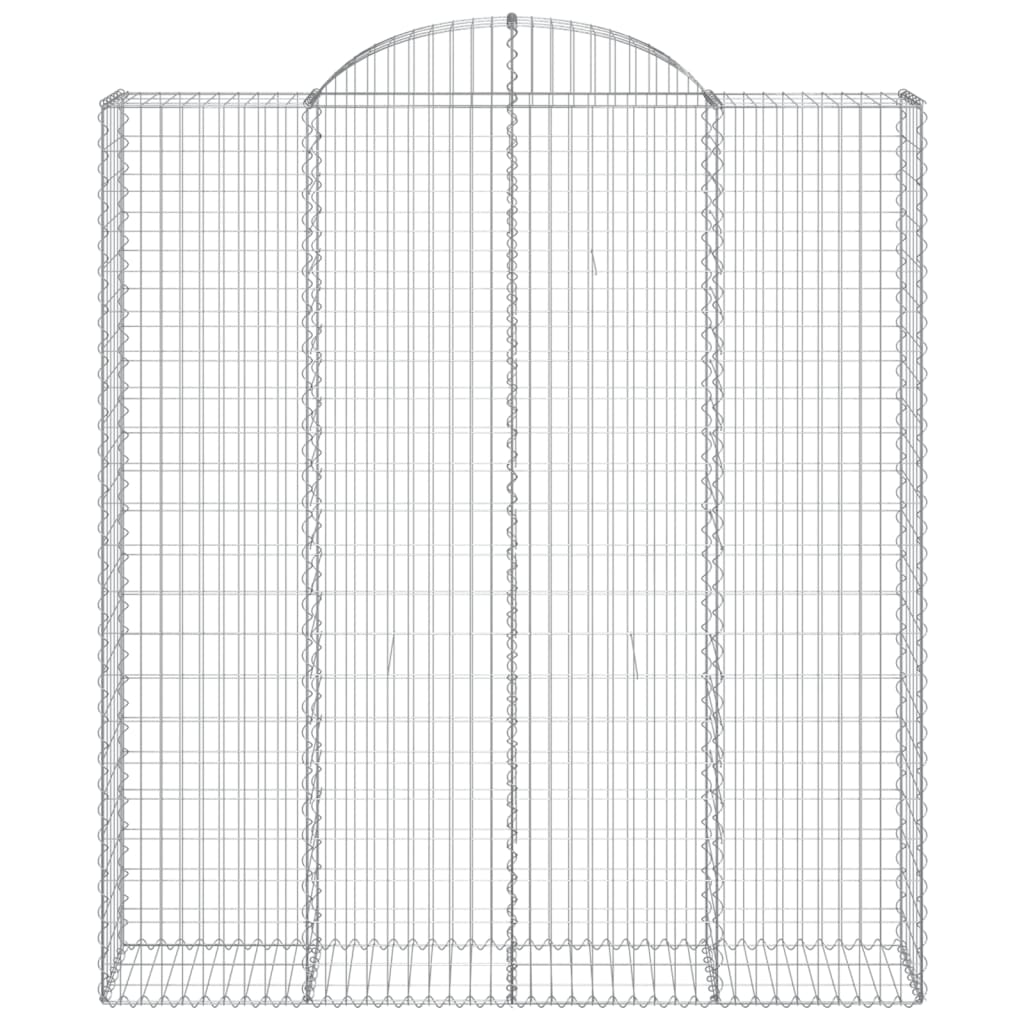 Klenuté gabionové koše 4 ks 200x50x220/240cm pozinkované železo