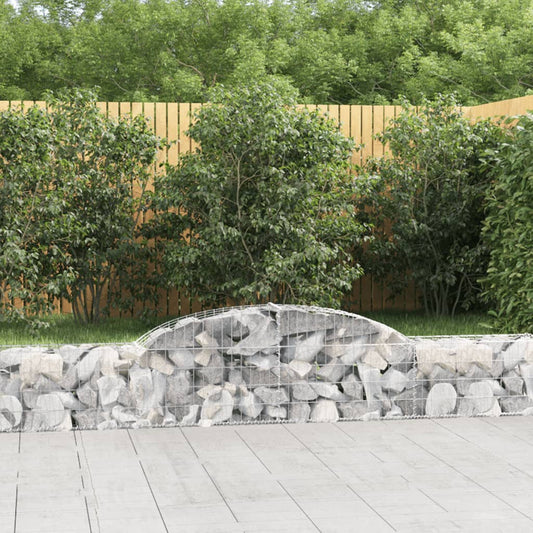 Klenuté gabionové koše 2 ks 300x30x40/60 cm pozinkované železo