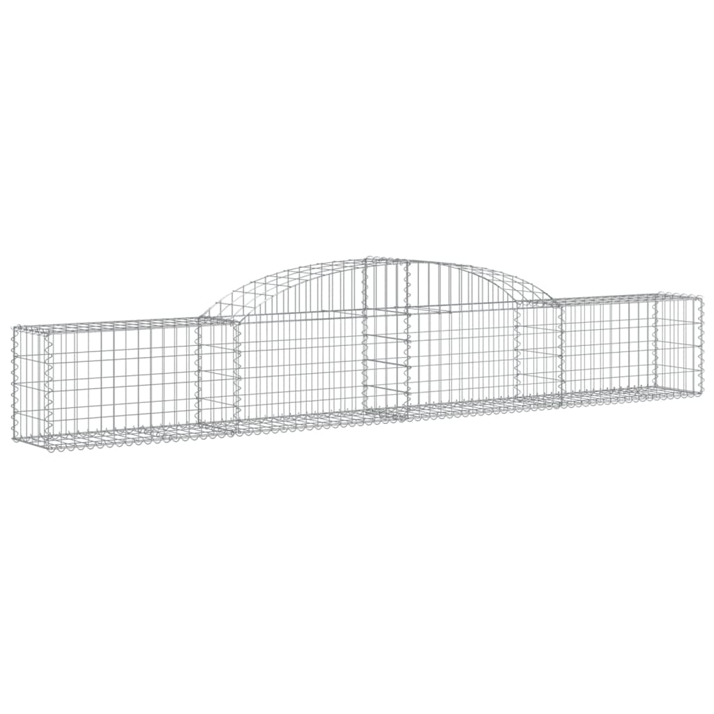 Klenuté gabionové koše 4 ks 300x30x40/60 cm pozinkované železo